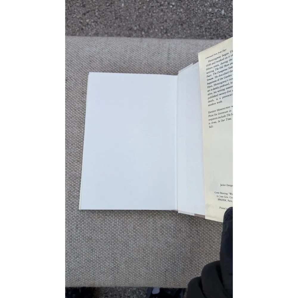 Ernest Hemingway The Garden of Eden HC DJ 1986‎ Third Printing Novel